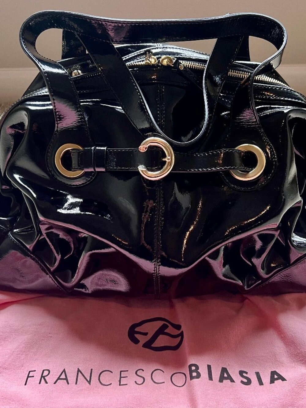 ***Pristine*** Francesco Biasia {Black} Star Crazy 3 Handbag (B71905)**